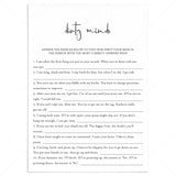 Dirty Minds Game With Answers Printable by LittleSizzle