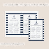 Nautical Bachelorette Party Drink If Game Printable