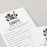Alternative Bridal Shower Game Dirty Little Secrets Printable