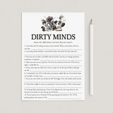 Bride or Die Theme Dirty Minds Game with Answers Printable by LittleSizzle