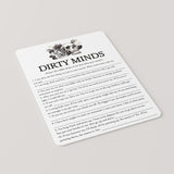 Bride or Die Theme Dirty Minds Game with Answers Printable