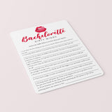 Bachelorette Party Game Dirty Minds with Answer Key