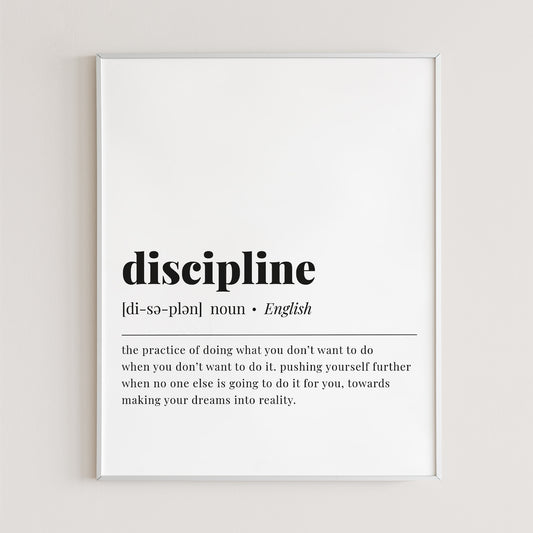Discipline Definition Print Instant Download by Littlesizzle