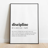 Discipline Definition Print Instant Download
