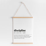 Discipline Definition Print Instant Download