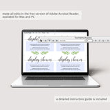 Greenery Display Shower Insert Card Template