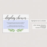 DIY display shower insert cards by LittleSizzle