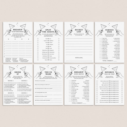 Divorce Party Games Bundle Printable by LittleSizzle