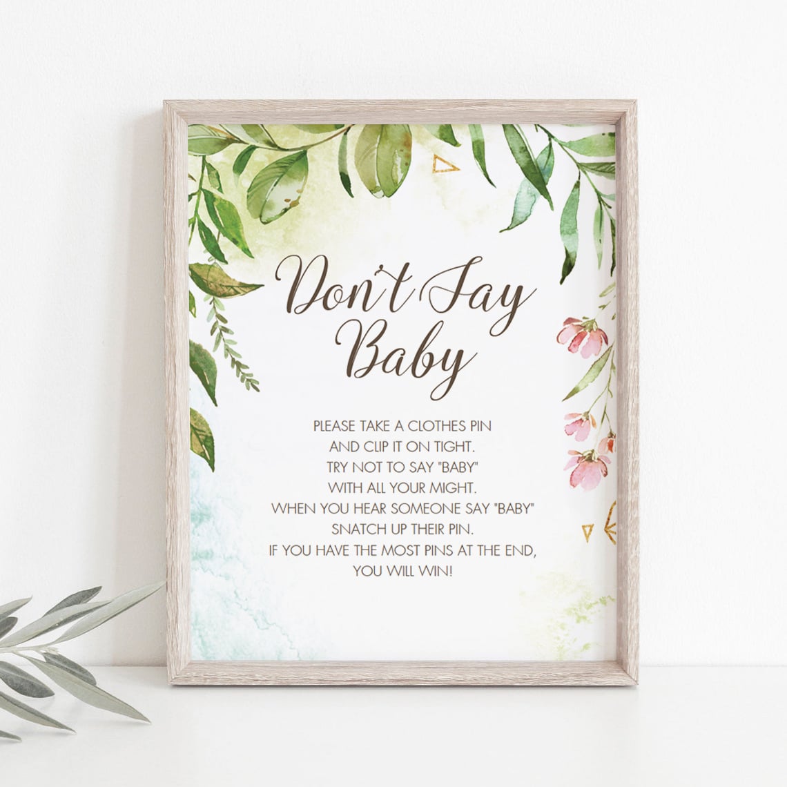 Calligraphy baby shower decor and games by LittleSizzle