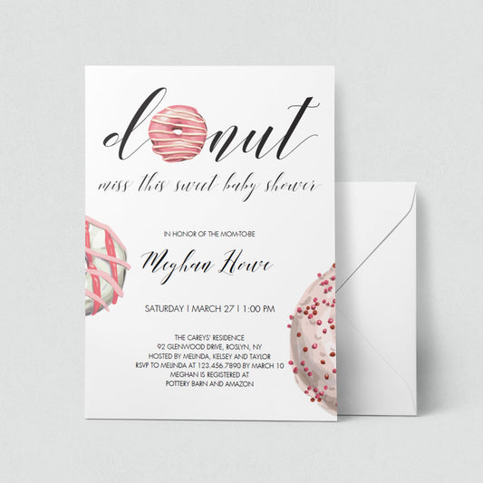 Donut baby shower invitation template by LittleSizzle