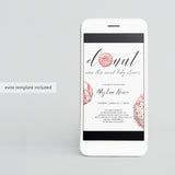 Donut Theme Baby Shower Invitation Set Templates for Girl