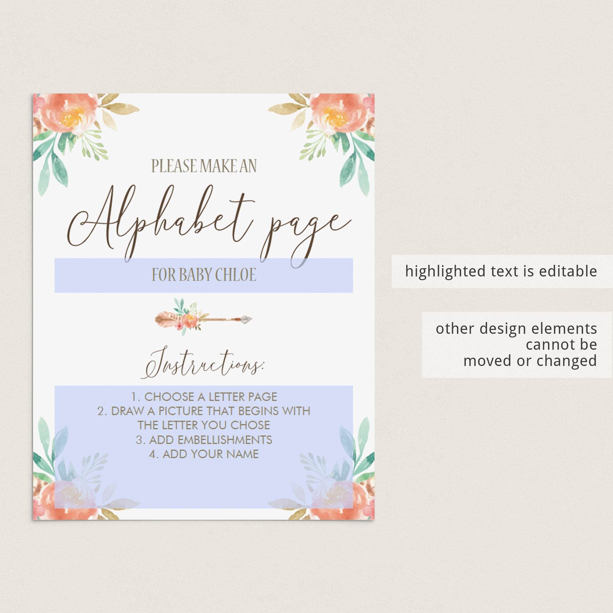 DIY floral baby shower ideas by LittleSizzle