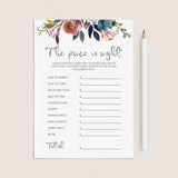 Nursery game answers for baby party by LittleSizzle