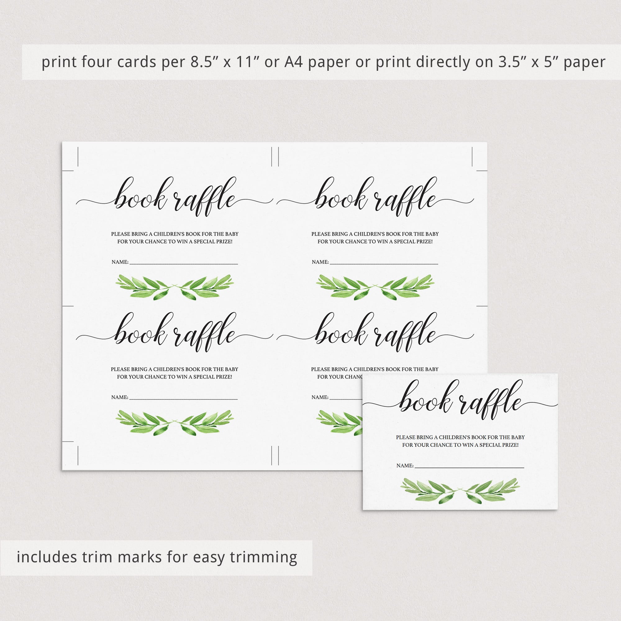 DIY baby shower raffle tickets by LittleSizzle