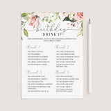 Women's Birthday Party Drinking Game Printable by LittleSizzle