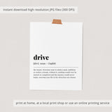 Drive Definition Print Instant Download