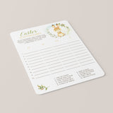 Easter Scattergories Printable & Virtual Digital Files