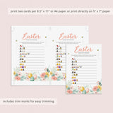 Easter Emoji Pictionary with Answers Printable