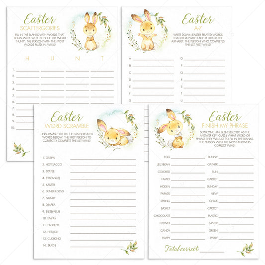 4 Fun Easter Games for Kids Instant Download by LittleSizzle