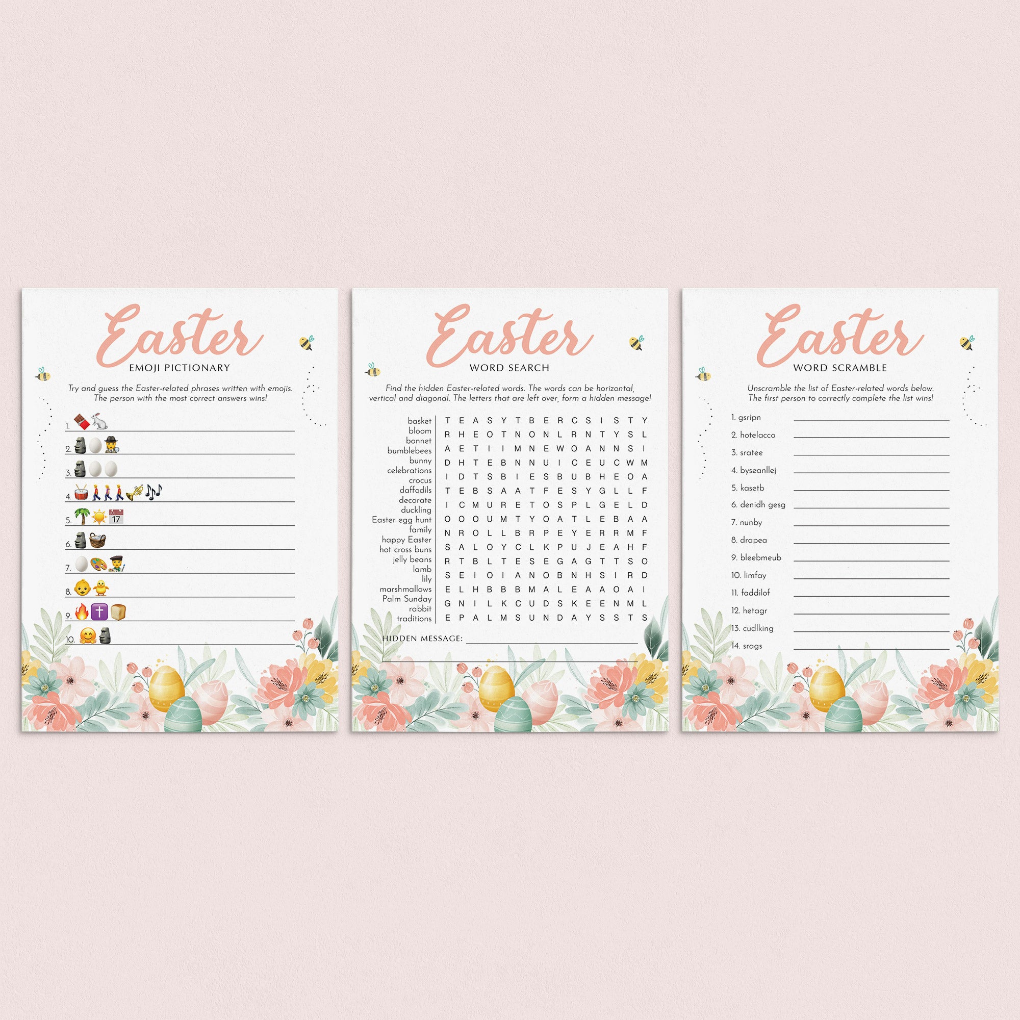 Printable Easter Games for Kids by LittleSizzle