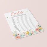 Easter Word Scramble with Answer Key Printable