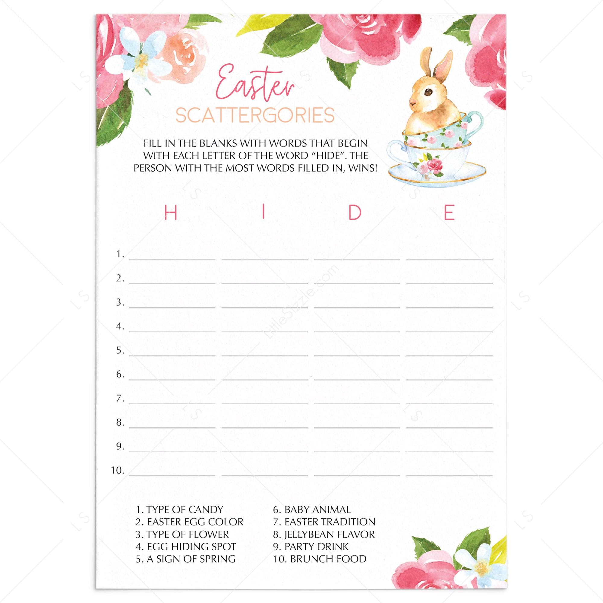 (Virtual) Easter Game for Kids Instant Download by LittleSizzle