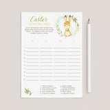 Easter Scattergories Printable & Virtual Digital Files by LittleSizzle