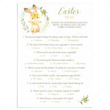 Easter Quiz for Family Printable & Virtual by LittleSizzle