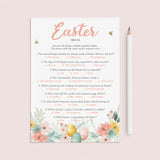 Easter Trivia with Answers Printable by LittleSizzle