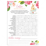 Easter Word Search Puzzle Printable
