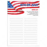 Easy 4th of July Game for Kids Printable by LittleSizzle