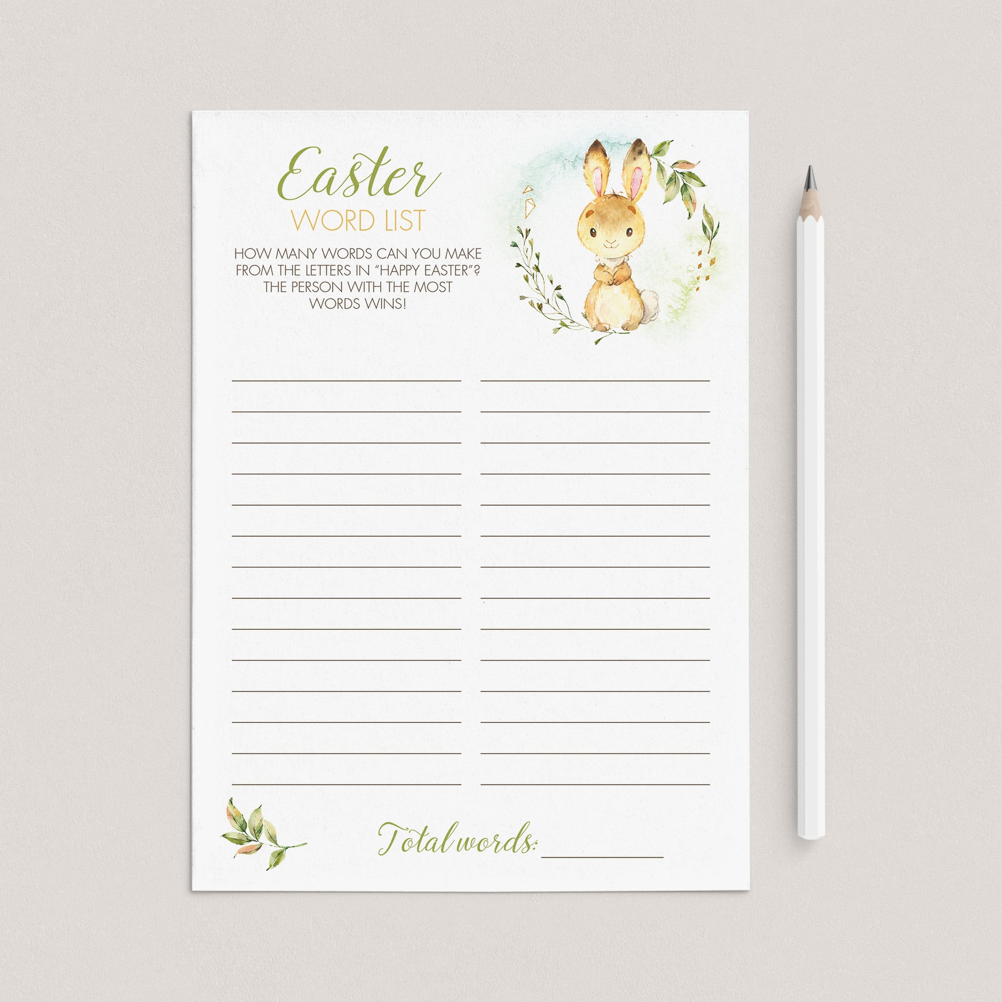 Happy Easter Word List Game Printable & Virtual by LittleSizzle