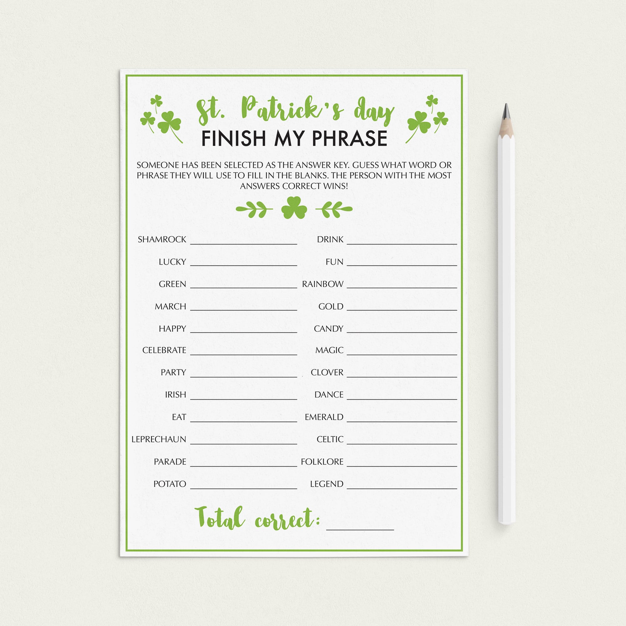 (Teams) Saint Patrick's Day Office Game Finish My Phrase by LittleSizzle