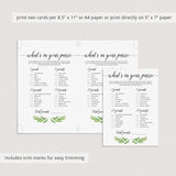 Purse raid baby shower game greenery themed by LittleSizzle