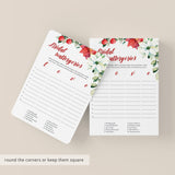 Fun Christmas Bridal Shower Game Printable