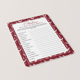 Christmas Games Bundle Printable Red And White