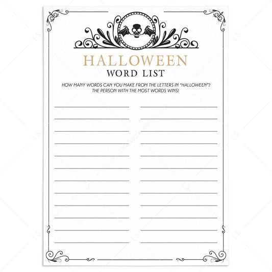 Halloween Office Party Game Printable by LittleSizzle