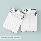 Tropical Theme Bridal Shower Games Pack Printable