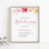 ABC alphabet book sign for girl baby party decorations by LittleSizzle