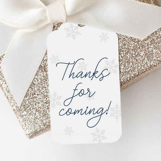 Snowflake tags for winter themed party printable by LittleSizzle