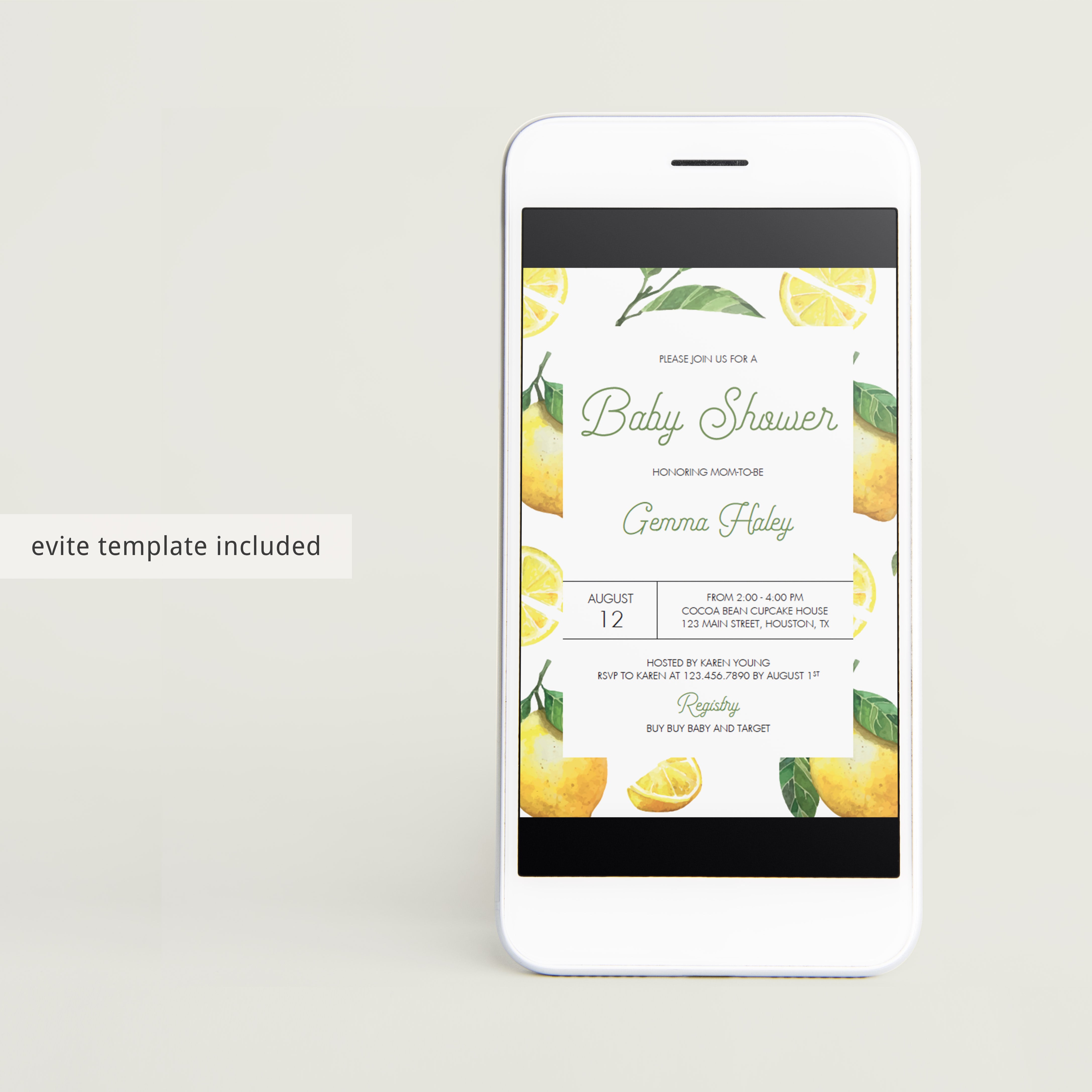 Editable baby shower invitation for summer party by LittleSizzle