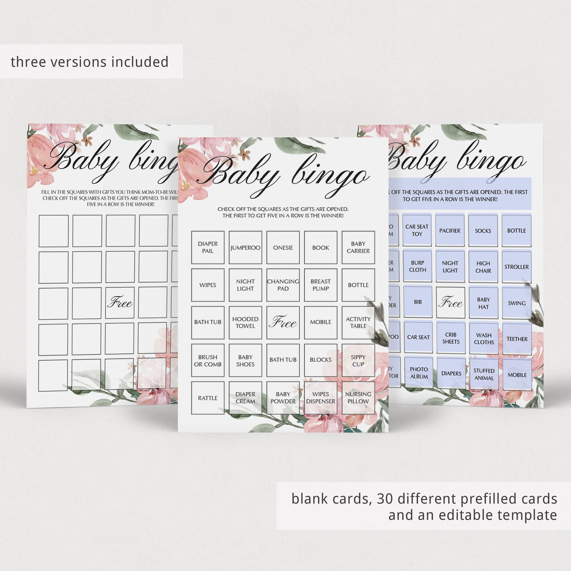 Neutral shower games printable by LittleSizzle