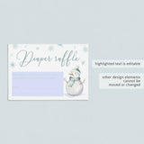DIY baby shower game diaper raffle winter theme by LittleSizzle