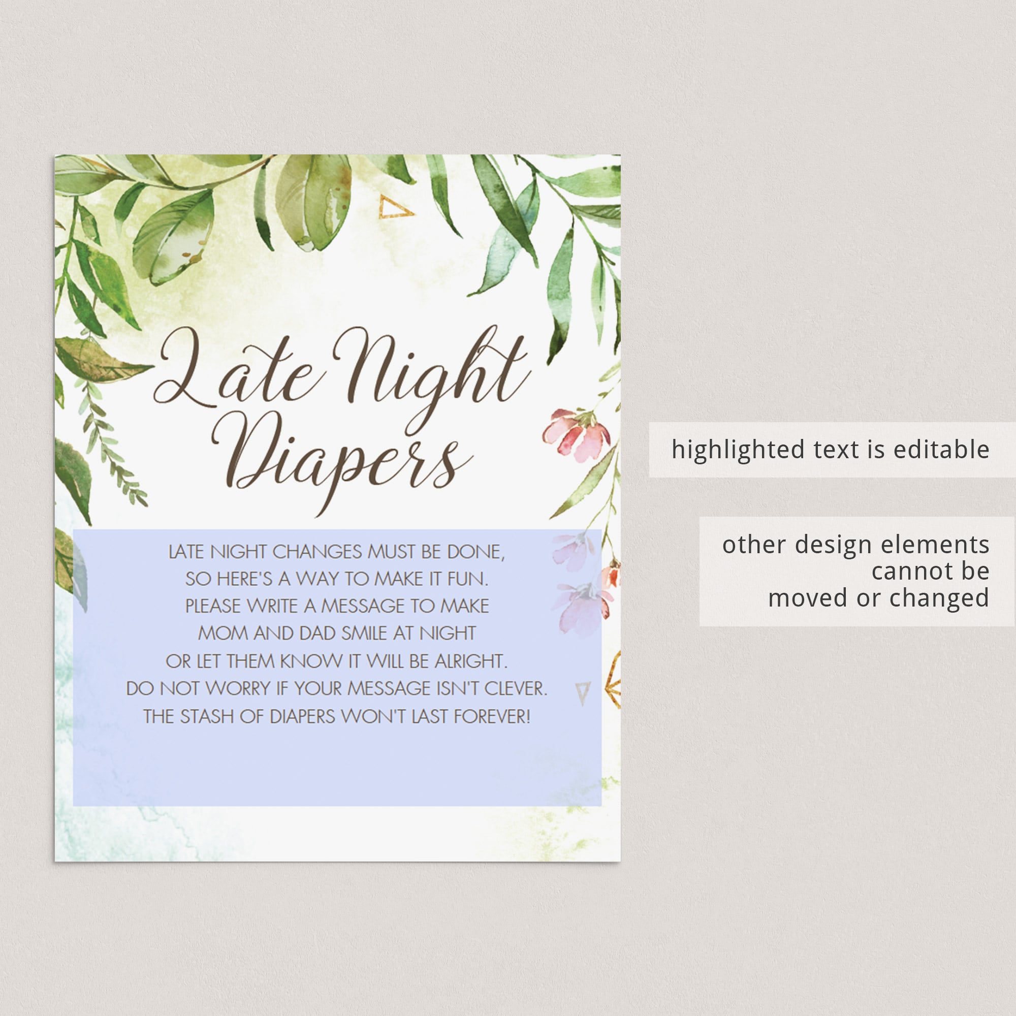 Instant download baby party activity by LittleSizzle