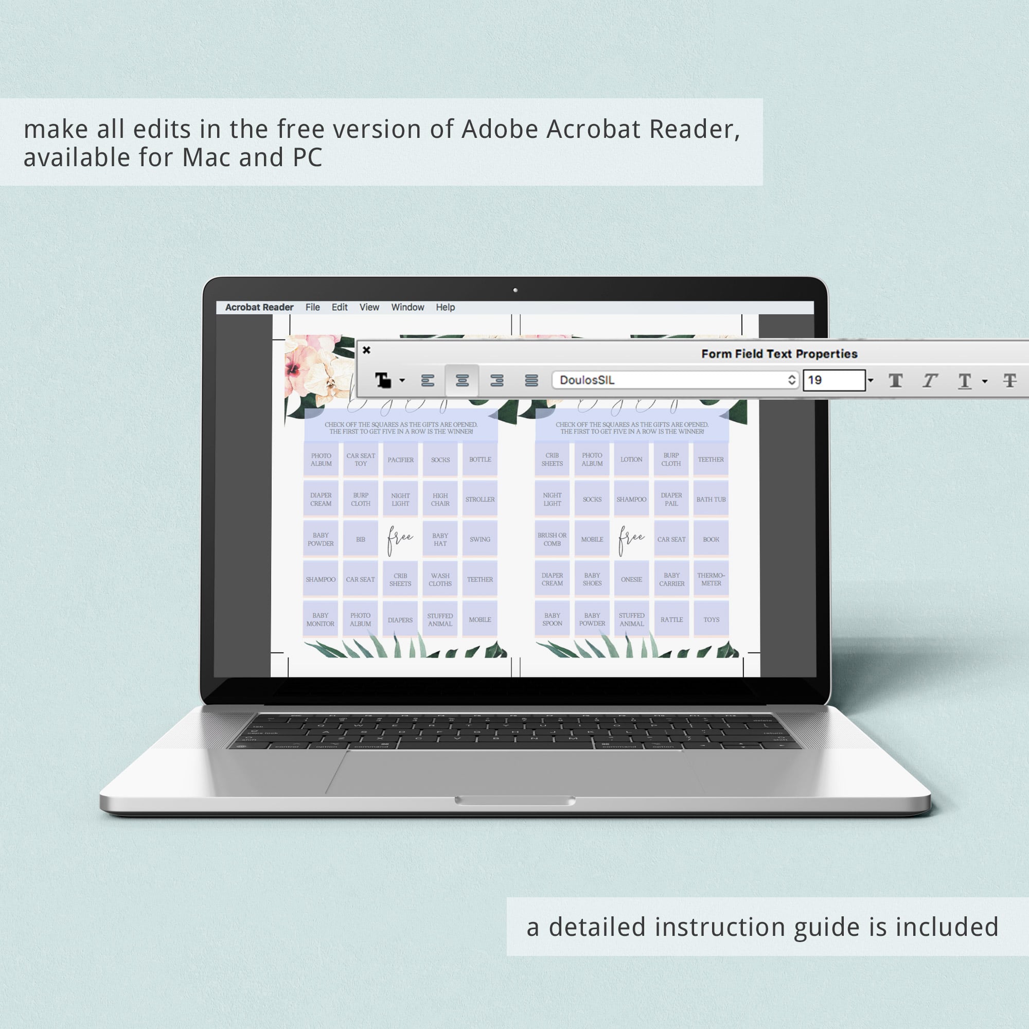 Baby bingo cards set printable by LittleSizzle