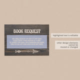 Woods bring a book instead of a card template by LittleSizzle