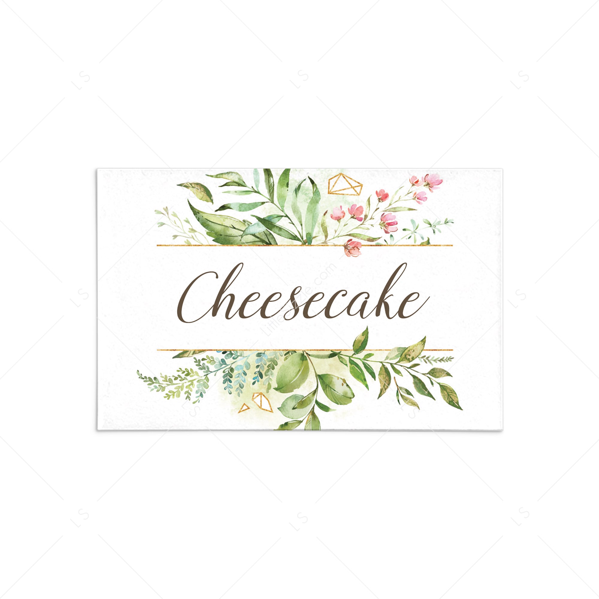 Watercolor baby shower food tent cards by LittleSizzle