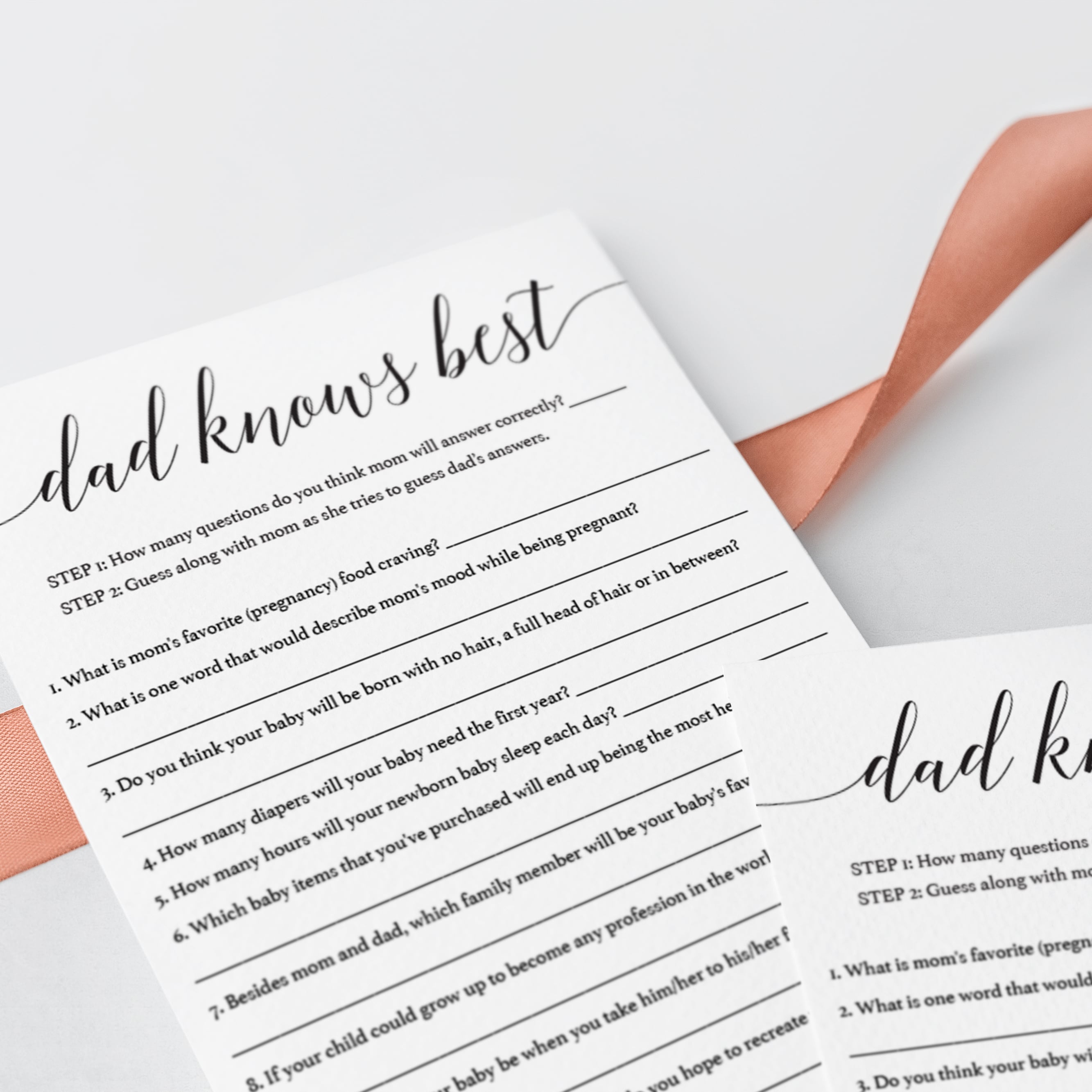 Simple baby shower game template by LittleSizzle