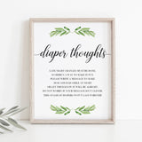 Neutral Shower Late Night Diapers Sign Printable