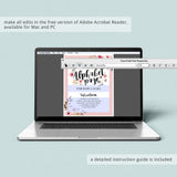 Watercolor floral baby shower activities table signs printables by LittleSizzle